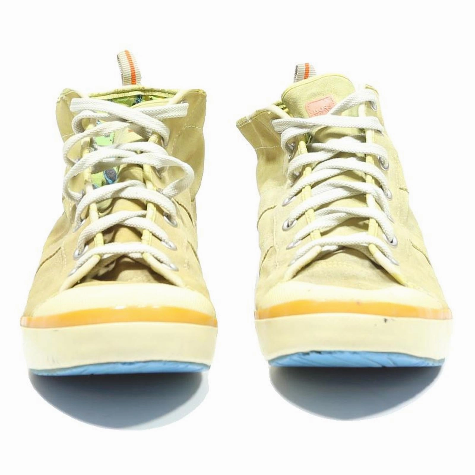 BOSS Beige Mens High Top Trainers Synthetic UK 10.5 Casual Comfortable Stylish Cawboy Boots