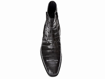 Suede Slip On Sandals Belucci Alligator Boot Black