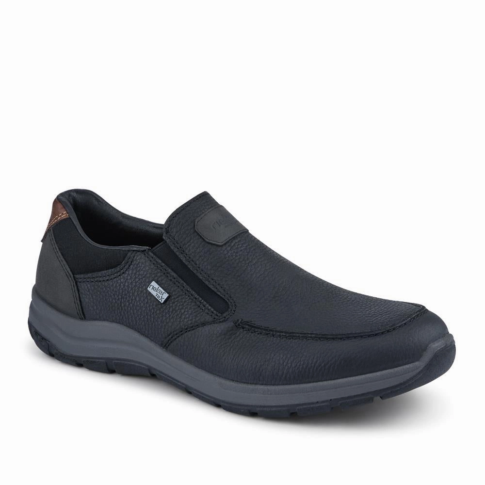 Waterproof Shoes For Review Rieker Extra-Wide Leather Slip-On Shoes - RKR42515 / 327 829 - Black