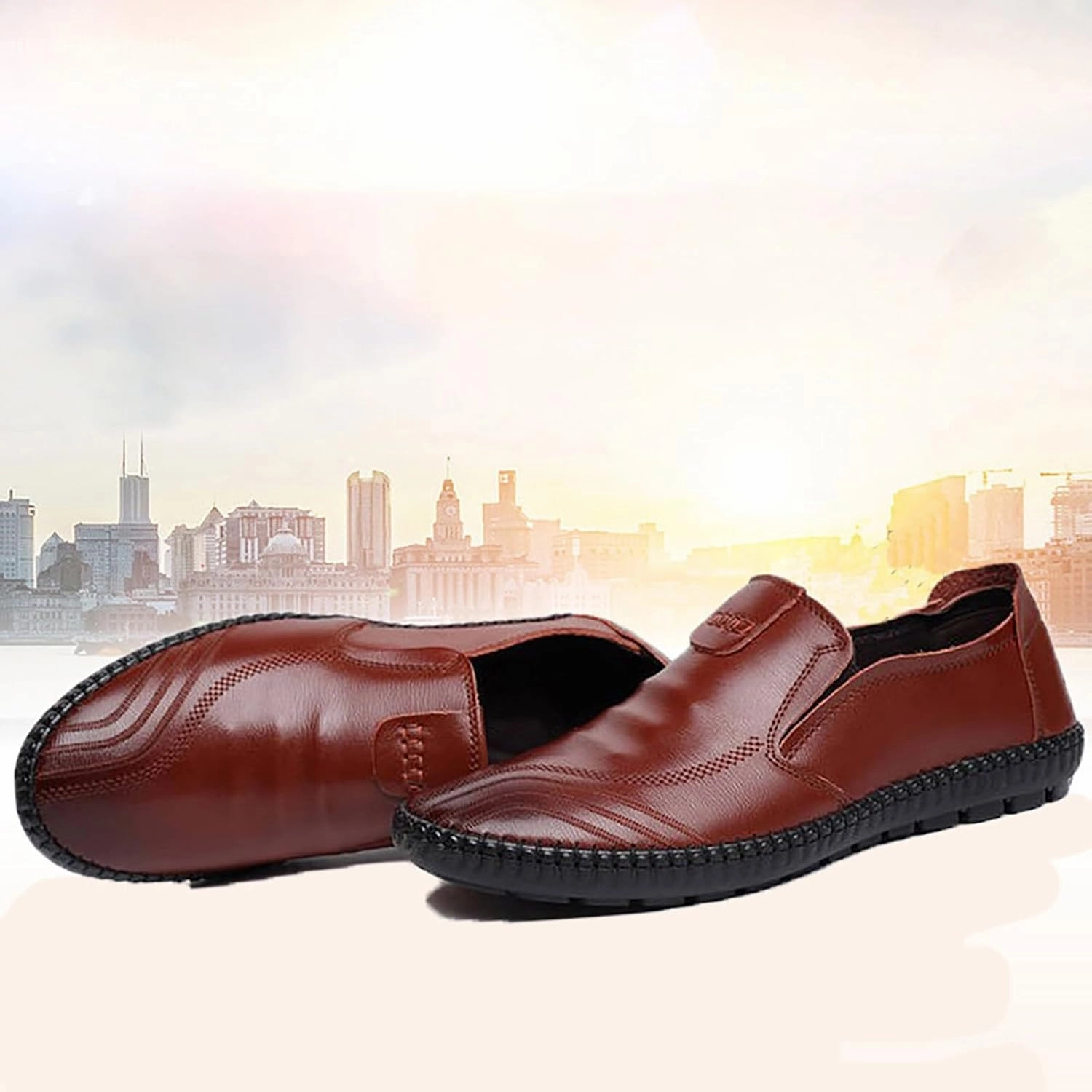 Flat Loafer for Men Leather Slip On Business Dress Shoes Driving Casual Boat Soft Shoes Leather Shoes 11 Men Crispi Boots