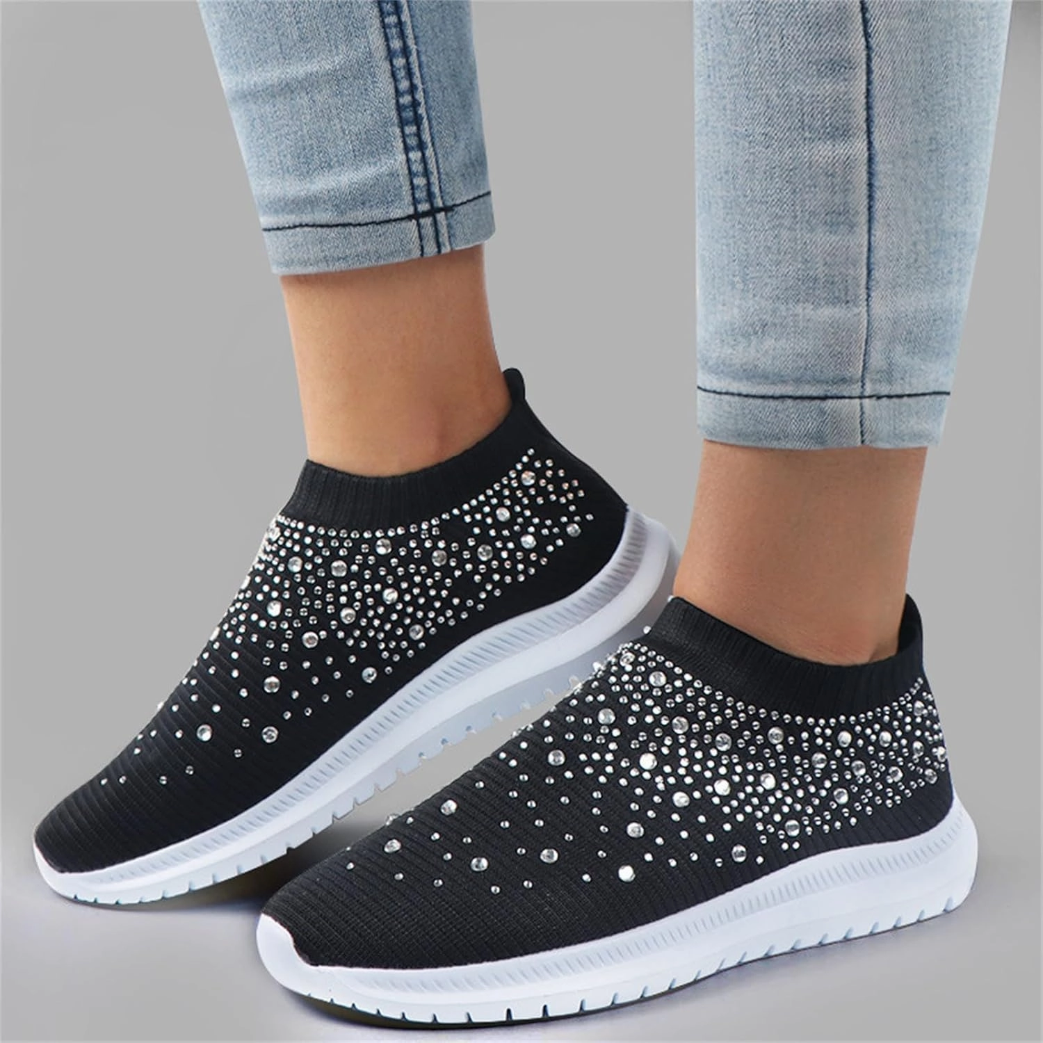 Shoes for Women Sneakers Slip On Walking Shoes Non Slip Running Shoes Breathable Mesh Workout Tennis Gym Fashion Sneakers Popular Sneakers In The 90s