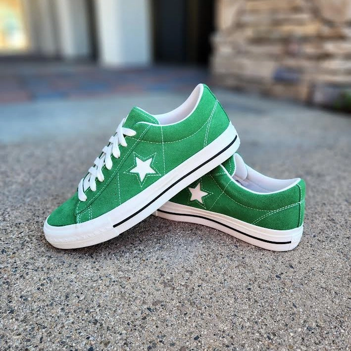 CONVERSE ONE STAR 95 OX GREEN VINTAGE WHITE Lace Brogue Shoes
