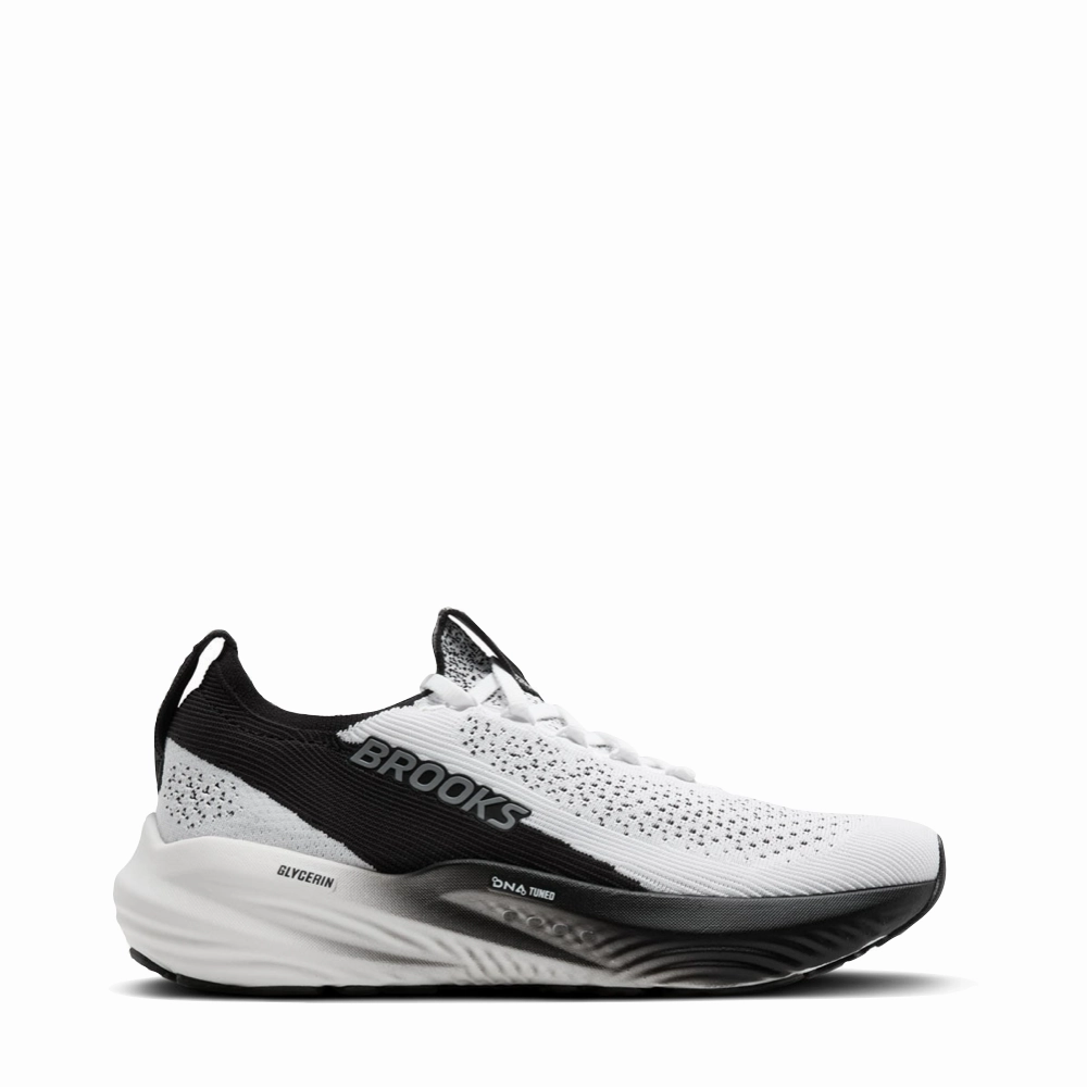 Badminton Shoes Alternative Brooks Men's Glycerin StealthFit 22 Sneaker in White/Grey/Black