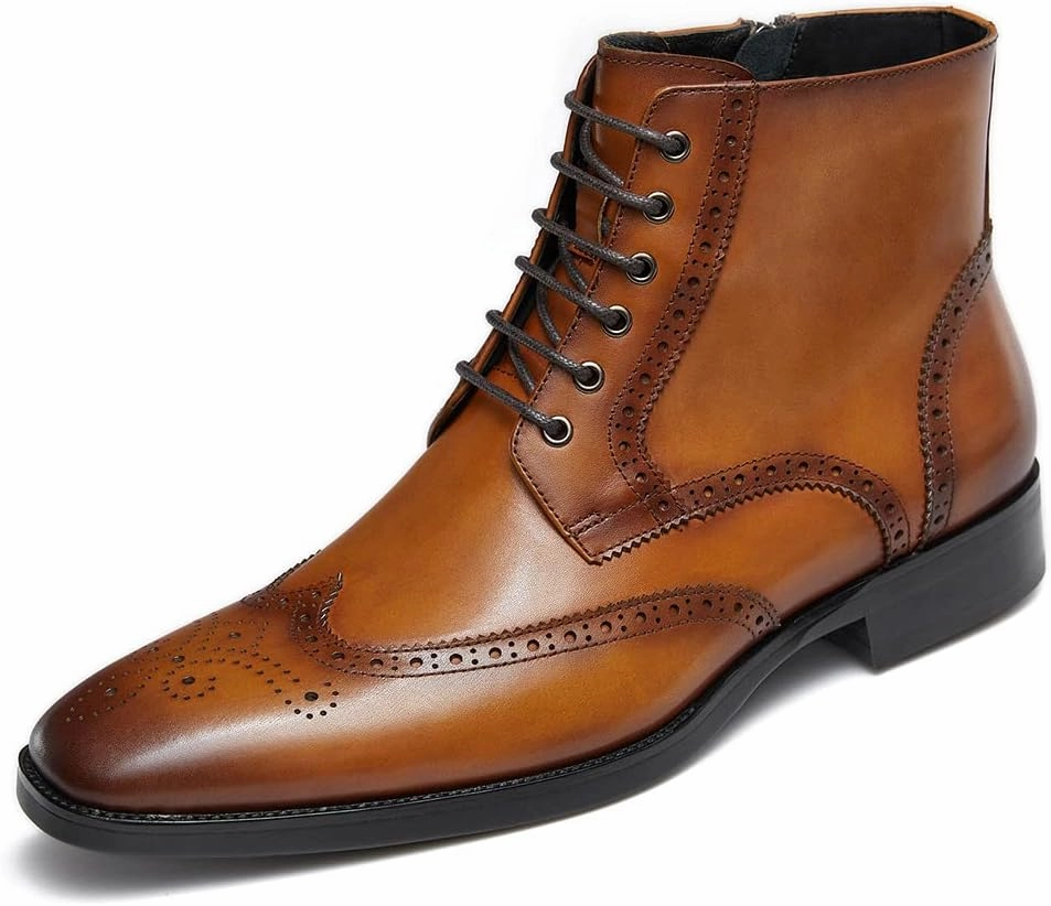 Top Work Boots GIFENNSE Mens Dress Boots Mens Chukka Boots Formal Chelsea Boots Mens Leather Boots Oxford Boots for Men
