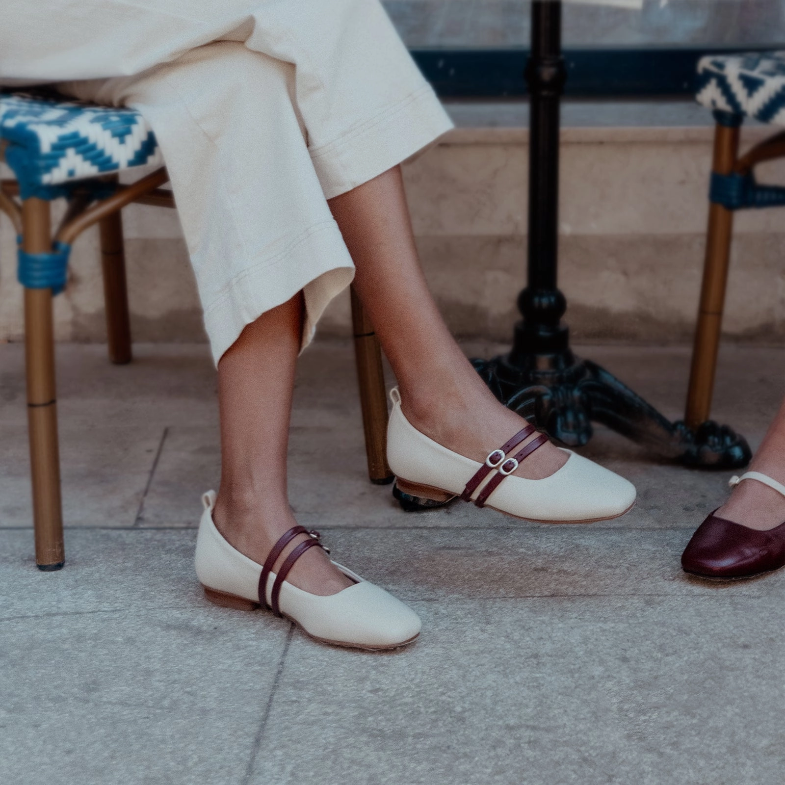 Badminton Shoes For Flat Feet Burgundy Double Lane