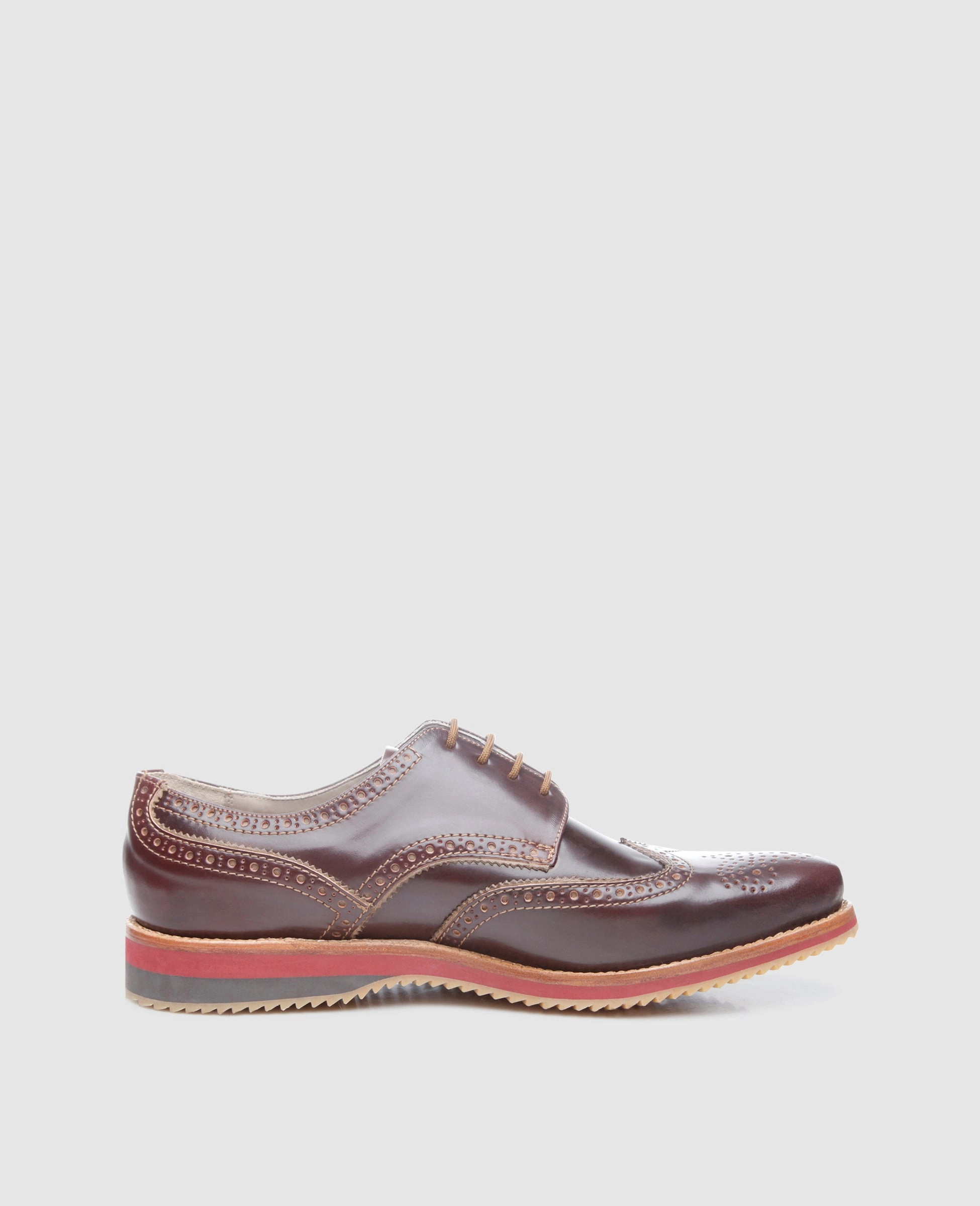 Lace Up School Shoes Campus Full-Brogue C - Oxblood