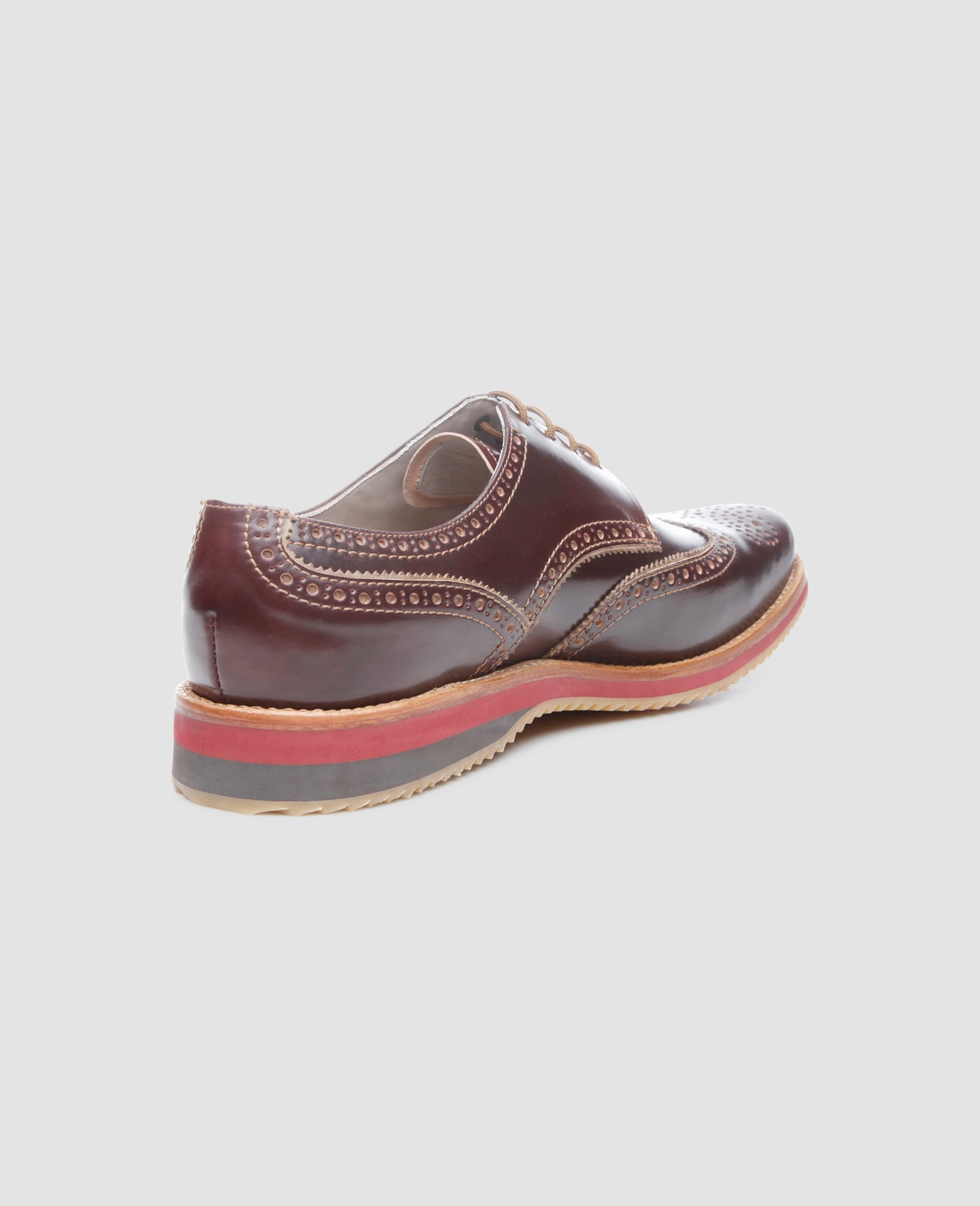 Campus Full-Brogue C - Oxblood Lace Up Shoes Uk