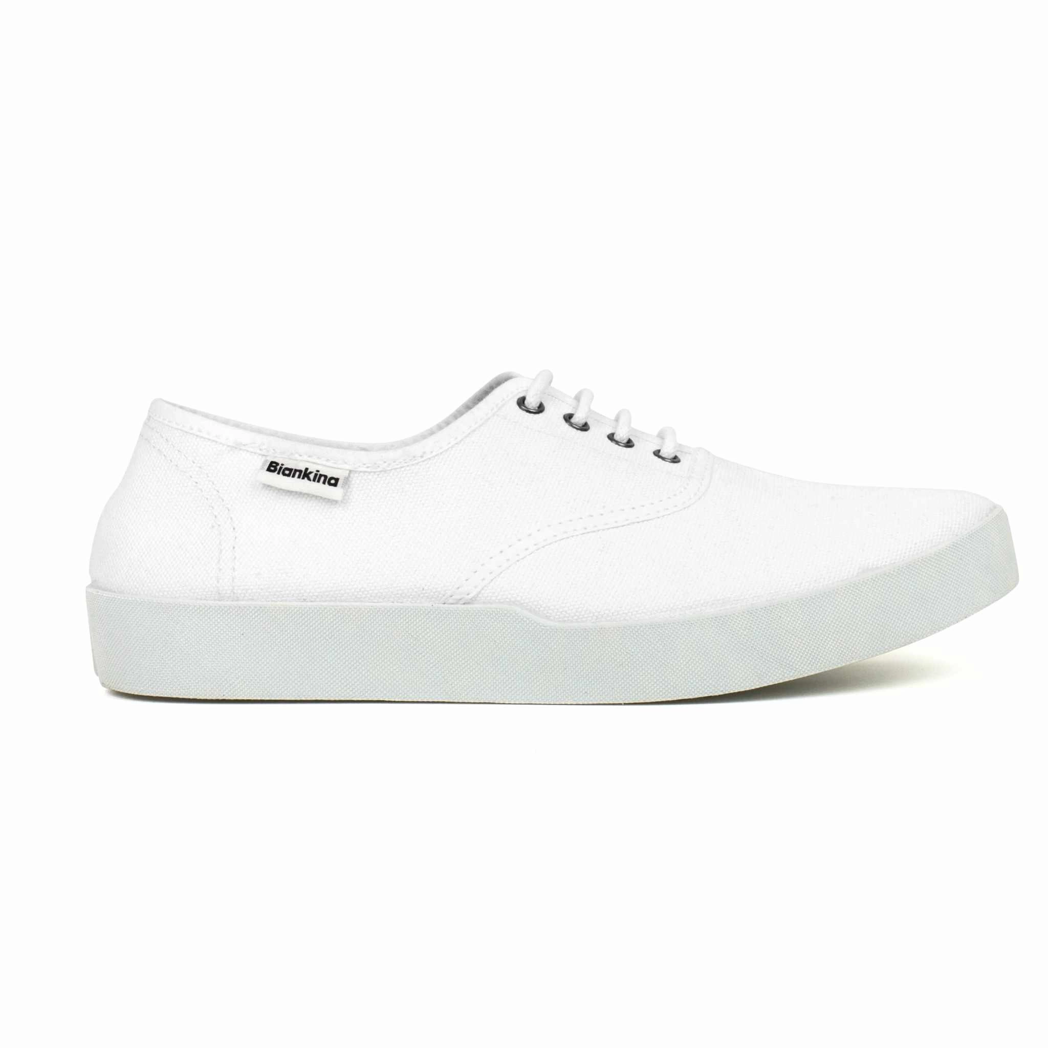Capri Organic Cotton Canvas Plimsoll Sneakers - White Shoes That Automatically Lace Up