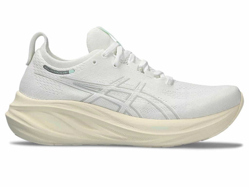 Asics Running Shoes Wide Toe Box Women's ASICS Gel-Nimbus 26 (White/White)