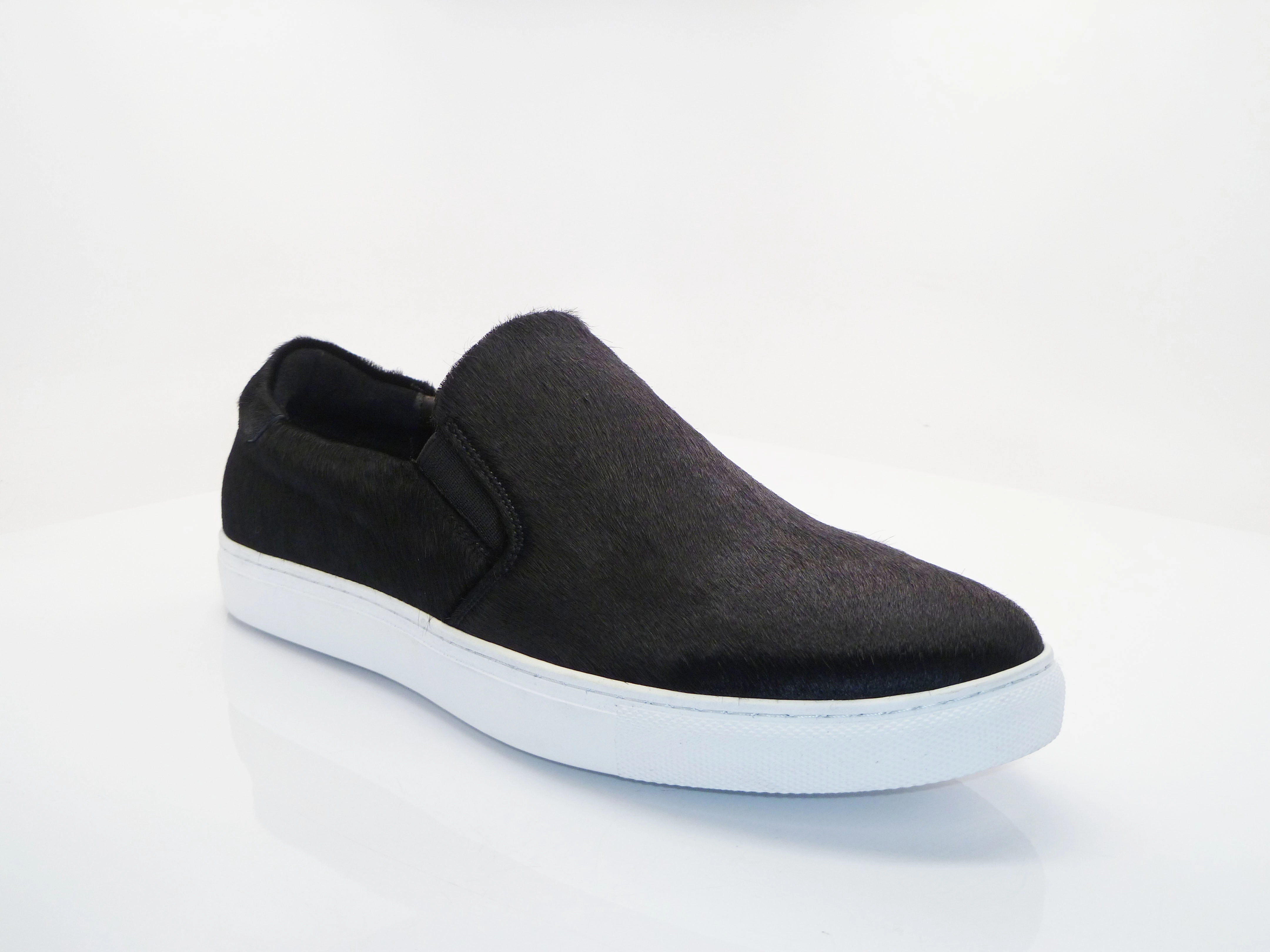 Slip-on Clog Shoes Carrucci by Maurice Pony Hair Slip-On Sneaker Black