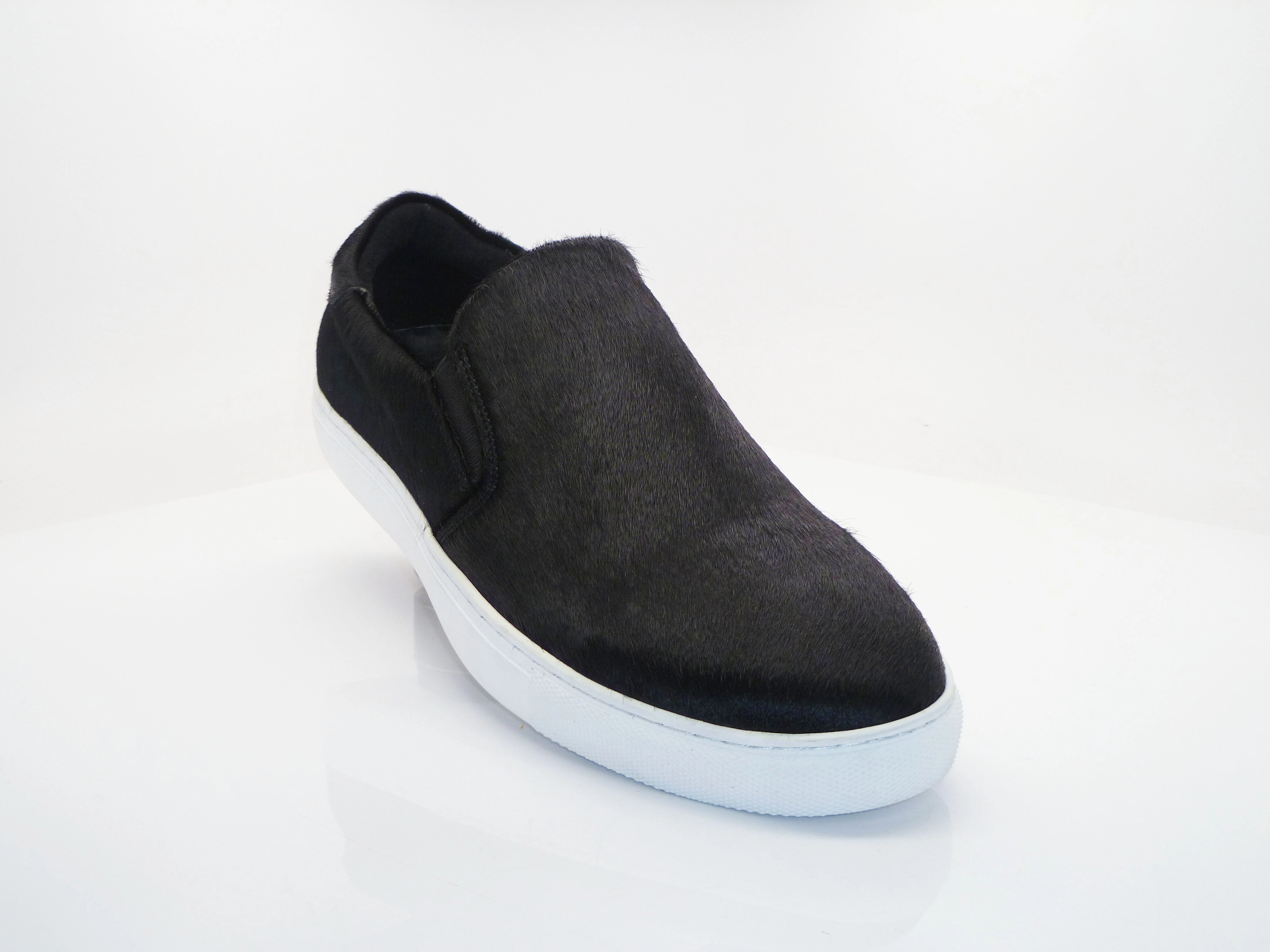 Carrucci by Maurice Pony Hair Slip-On Sneaker Black Lv 10 Slip On