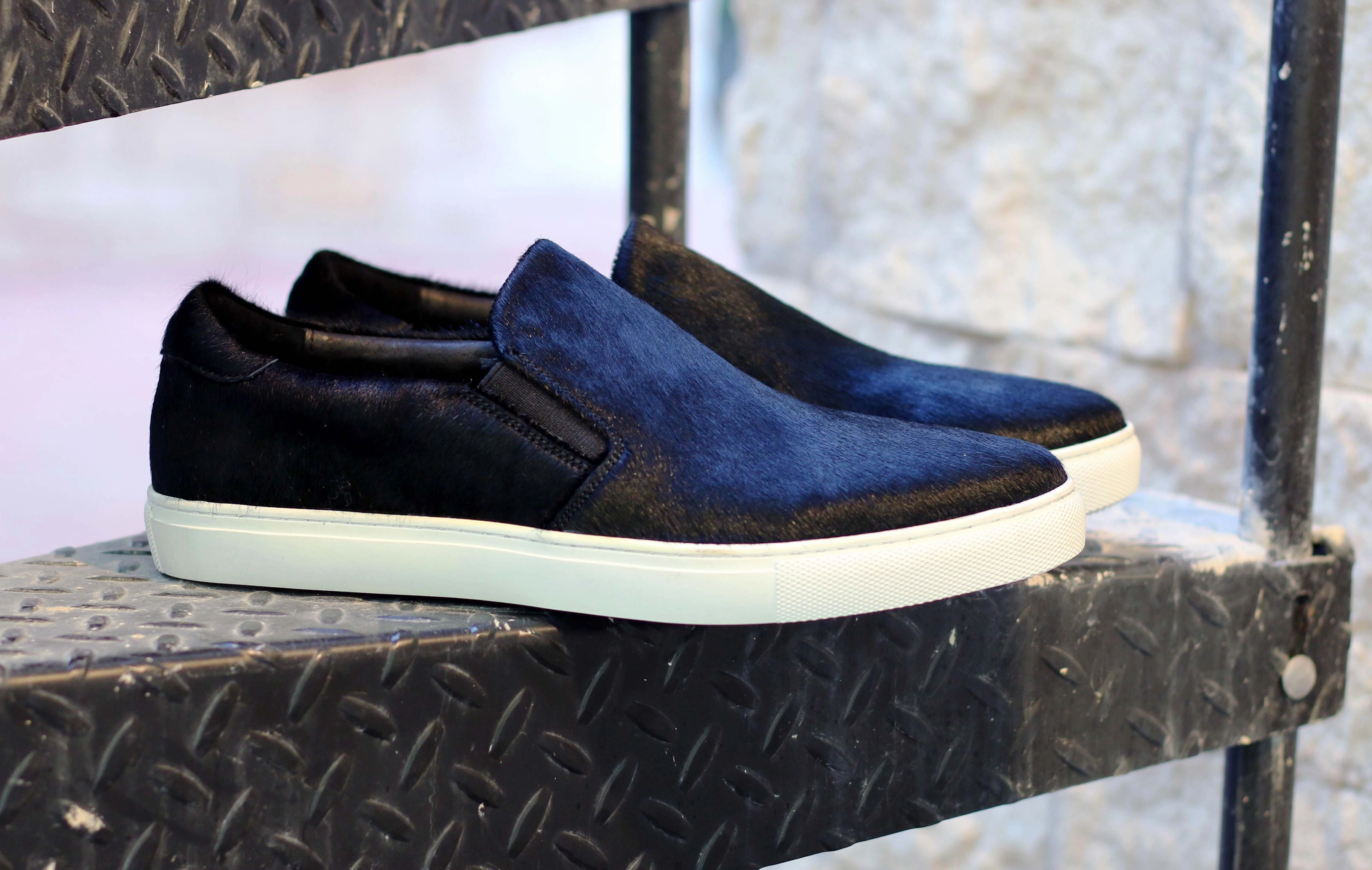 Suede Slip On Clogs Carrucci by Maurice Pony Hair Slip-On Sneaker Black