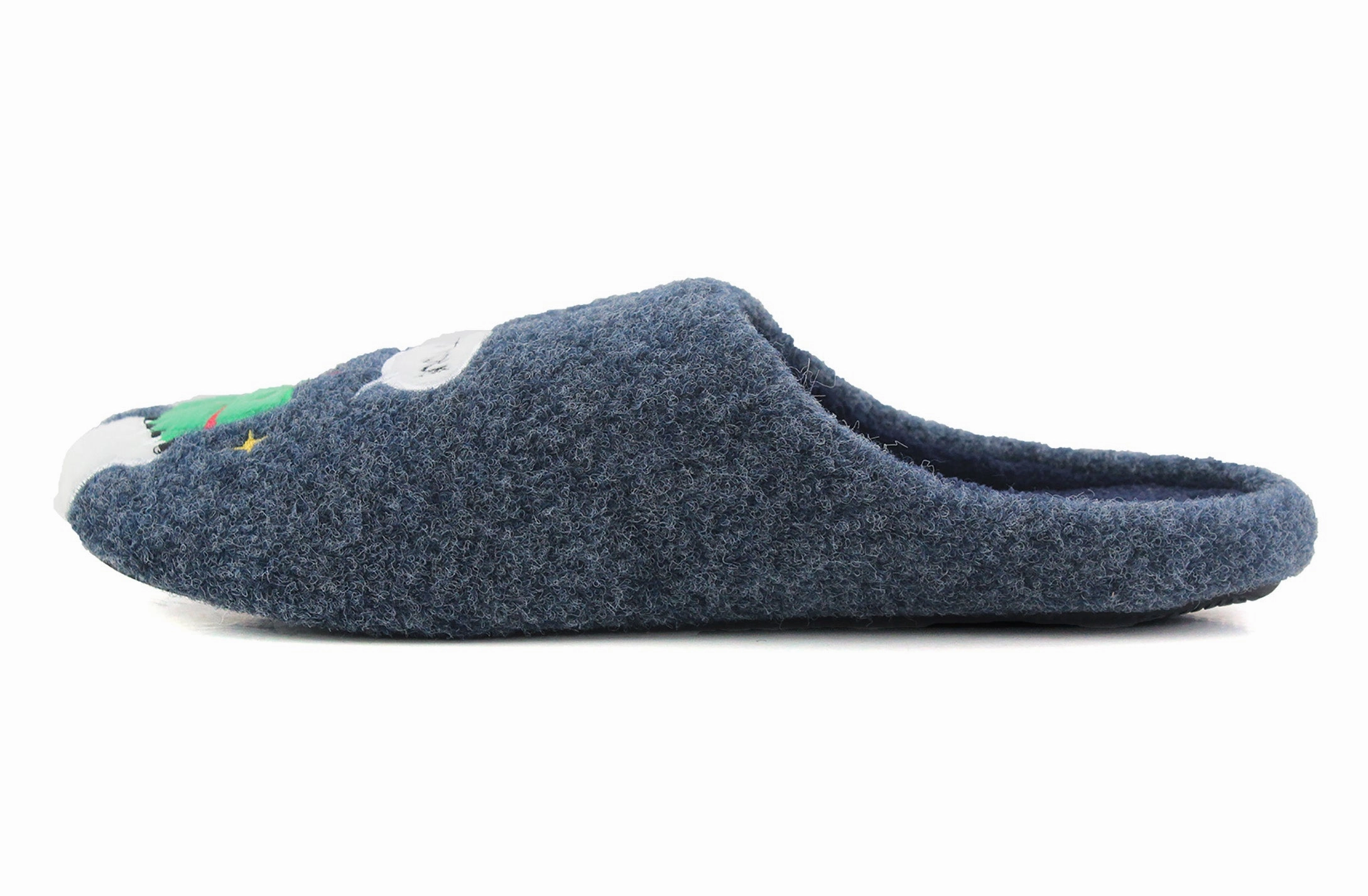 Mens Christmas Slippers Novelty Festive Character Fun Xmas Backless Mule House Shoes Back Open Slippers