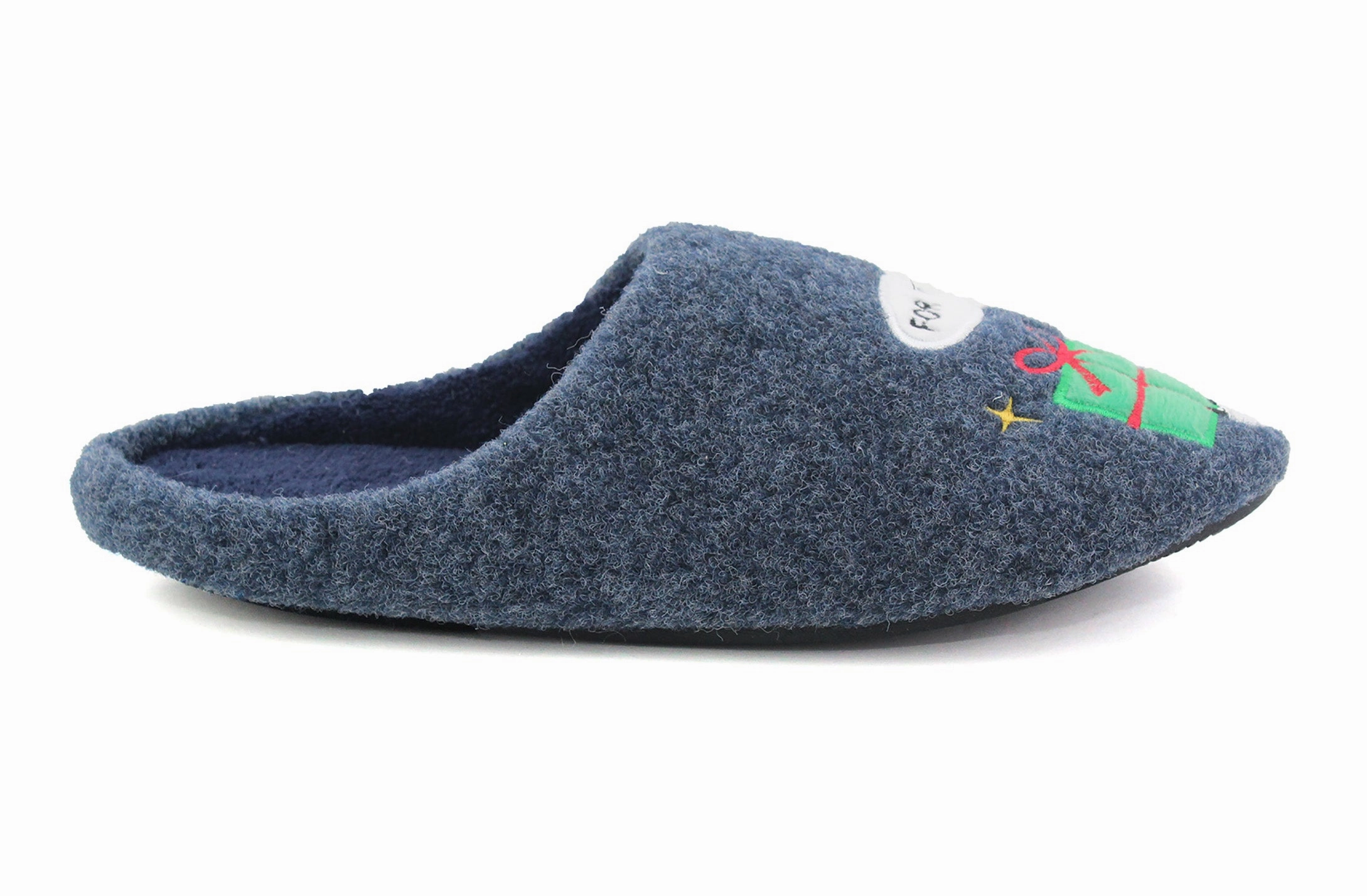 Mens Christmas Slippers Novelty Festive Character Fun Xmas Backless Mule House Shoes All Over Slippers