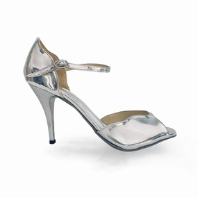 Knee High Block Heel Boots Scallop - Argentine Tango Leather Shoes (Suede Sole)