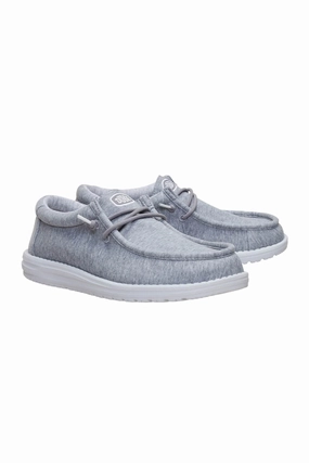 HEYDUDE Mens Wally Stretch Jersey Shoes in Grey | 45433-030 Outfits To Wear With Oxfords