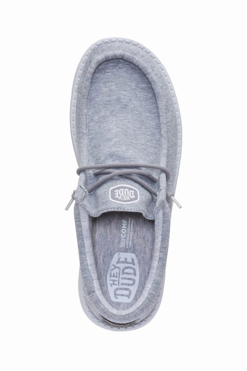 HEYDUDE Mens Wally Stretch Jersey Shoes in Grey | 45433-030 Zerogrand Suede Wingtip Oxfords