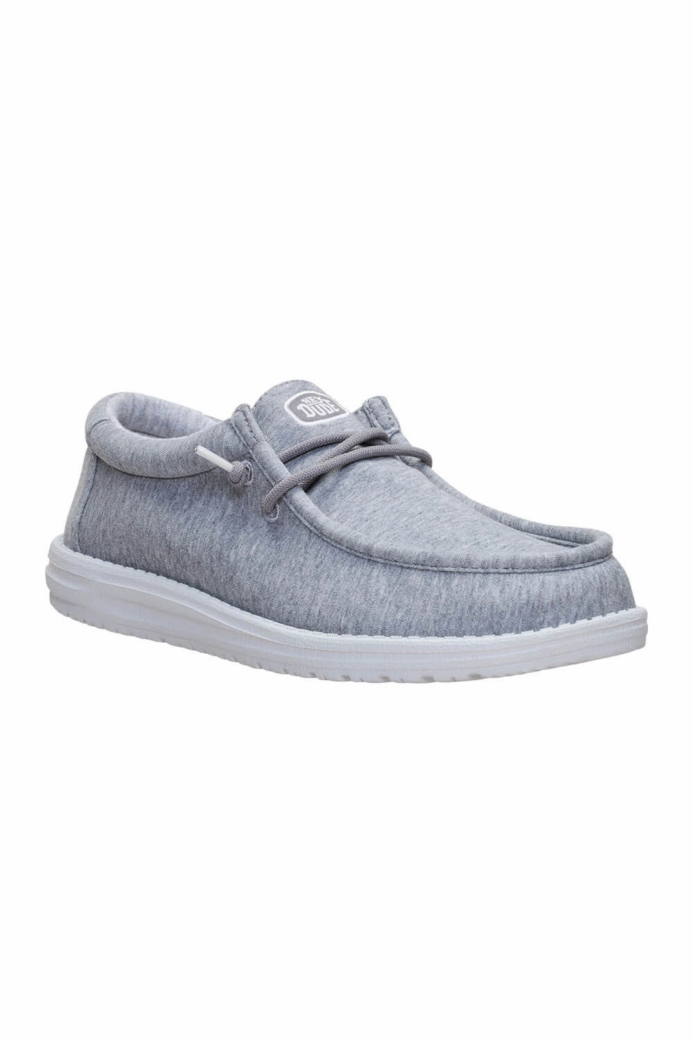 HEYDUDE Mens Wally Stretch Jersey Shoes in Grey | 45433-030 Man Oxfords