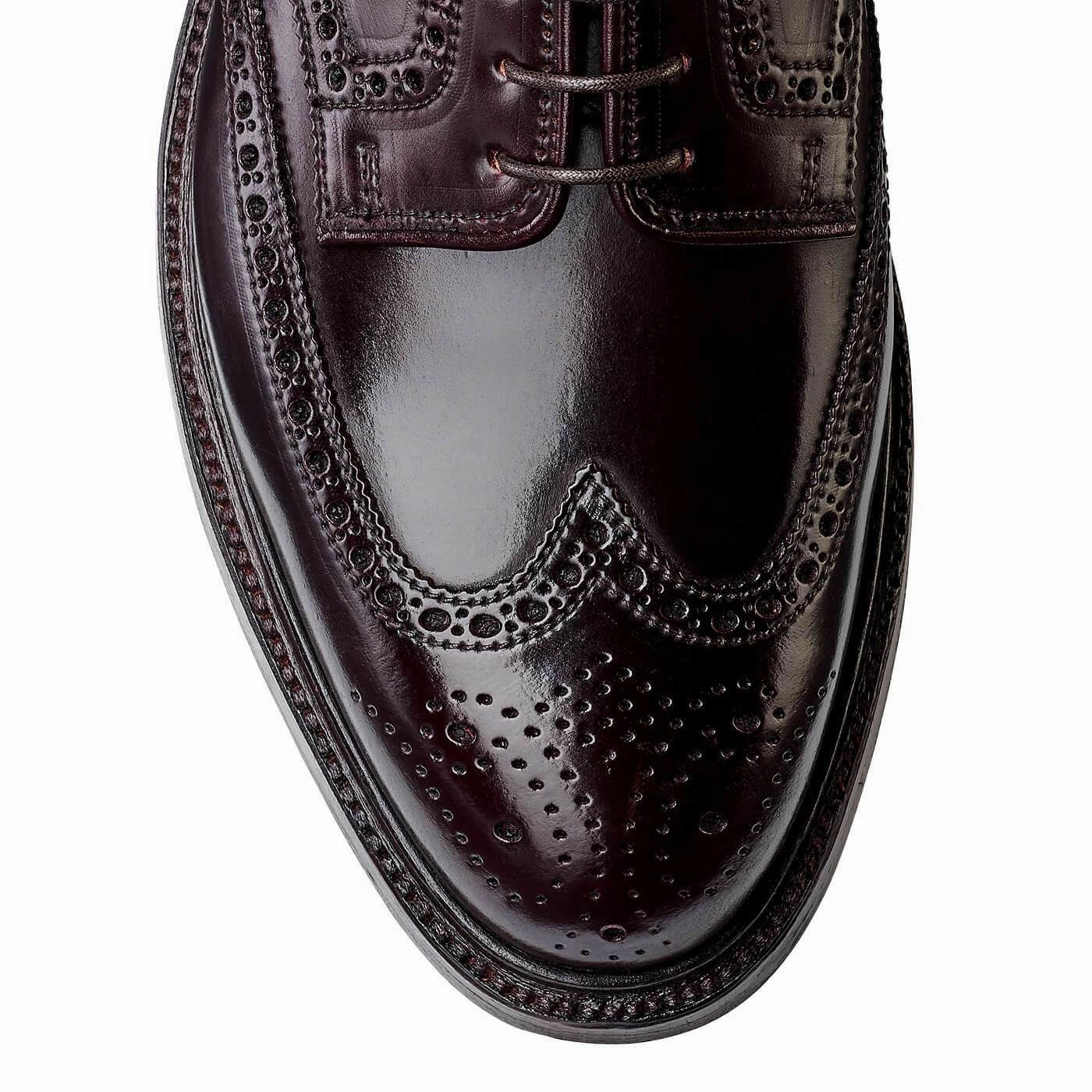Pembroke Burgundy Cordovan Flat Leather Lace Up Shoes