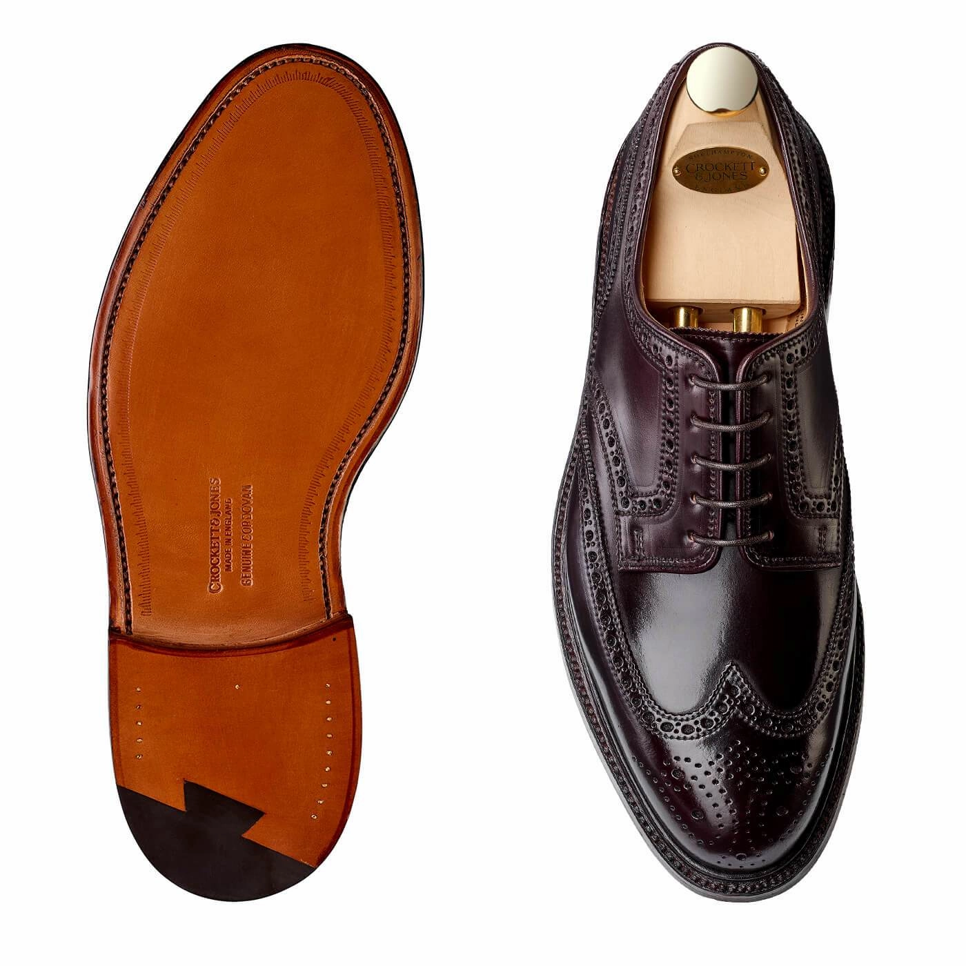 Tan Brown Derby Shoes Pembroke Burgundy Cordovan