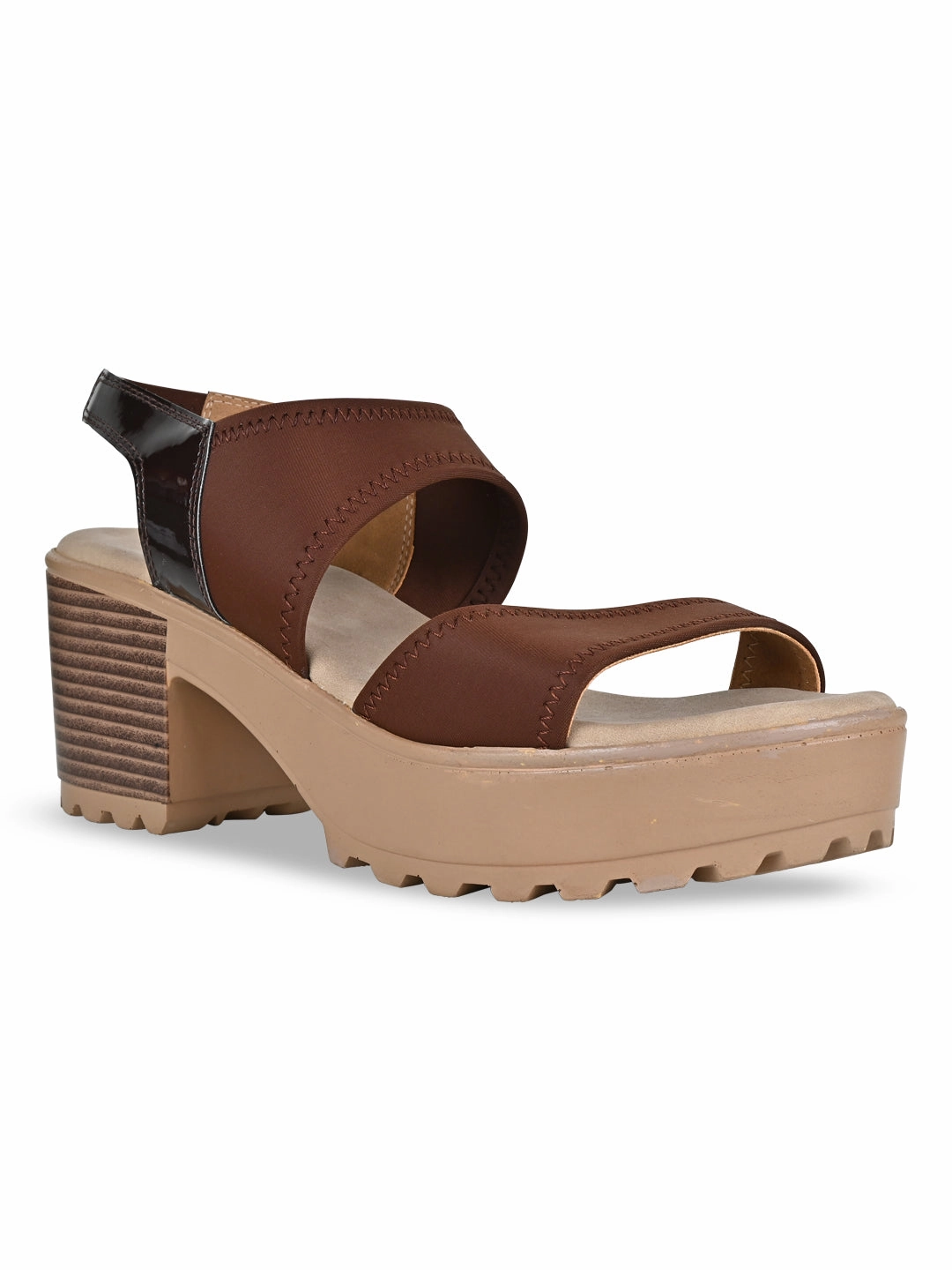 Mini Skirts High Heels Rocia By Regal Brown Women Comfortable Lycra Platforms