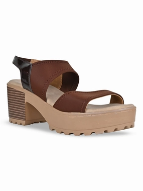 High Heels Footwear Images Rocia By Regal Brown Women Comfortable Lycra Platforms