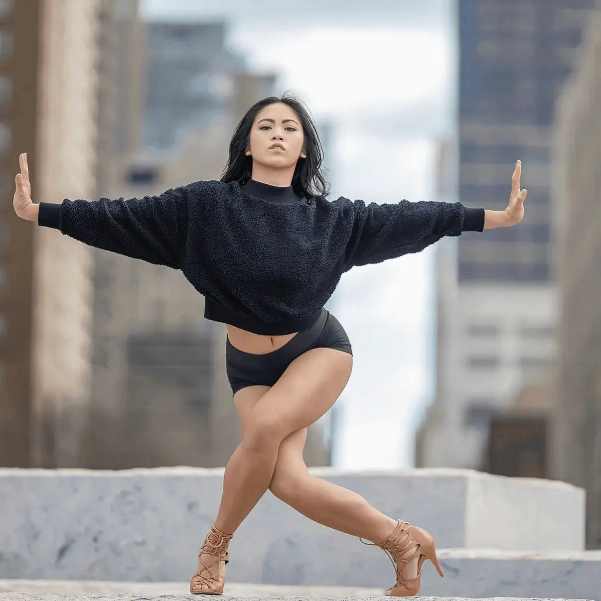 Platform Sandals Size 5 Amalia Adjustable Lace-Up Open-Toe Latin Dance Sandals (Street Sole)