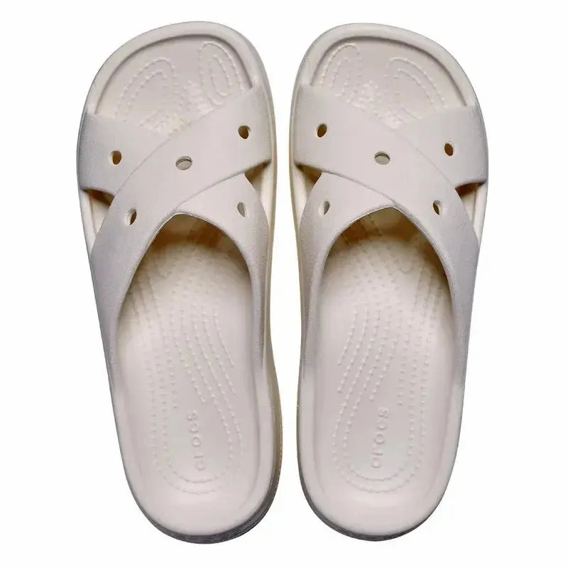 Crocs CL Women Cross Strap - Chalk Sandals Payment