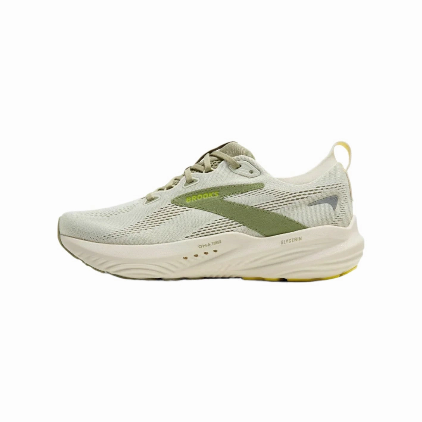 Men's - Brooks Glycerin 22 - Coconut/Tea/Blazing Yellow Velcro Vs Laces For Climbing Shoes