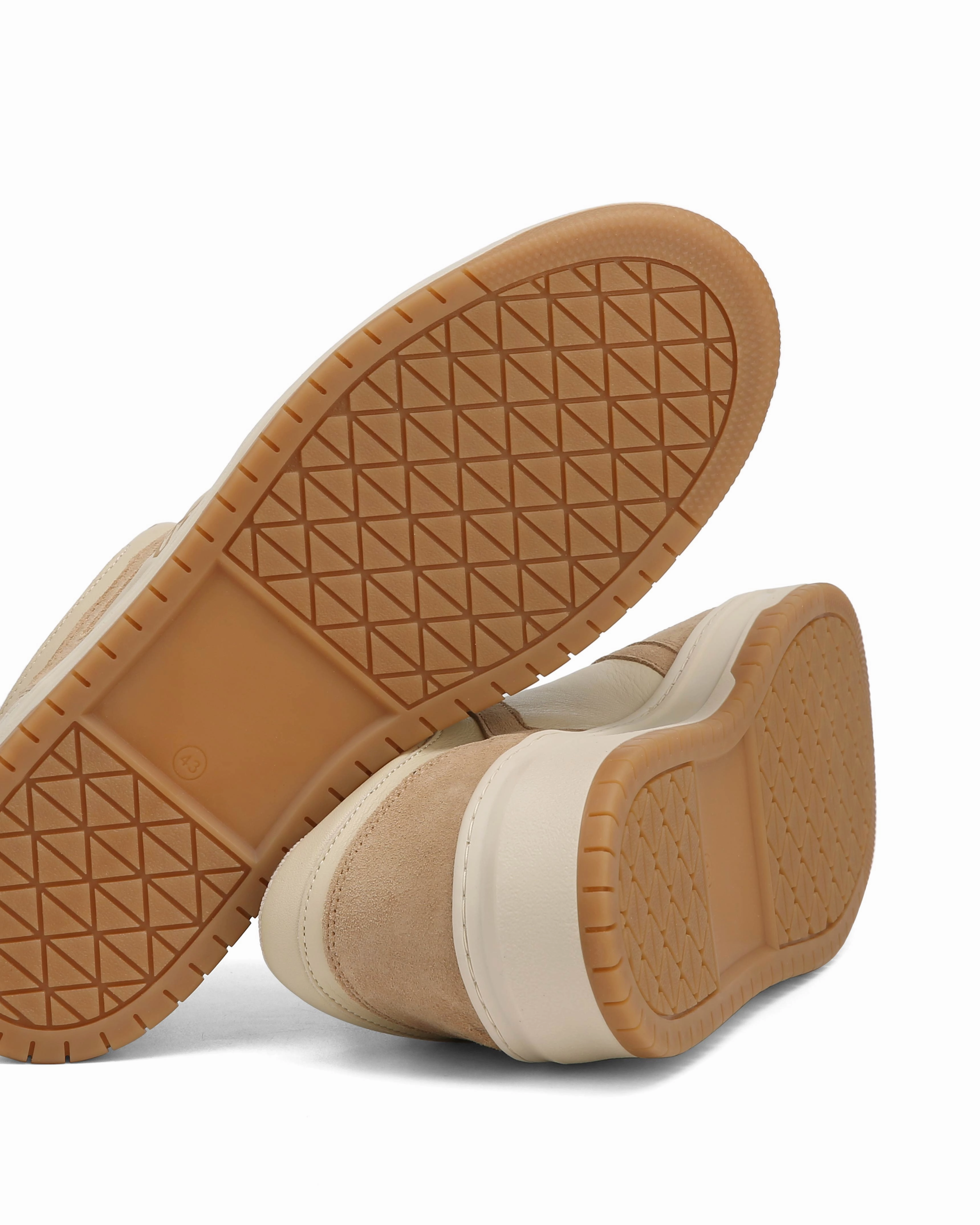 CM-01 Bone Leather / Taupe Cow Suede Combo Oxford Athletic