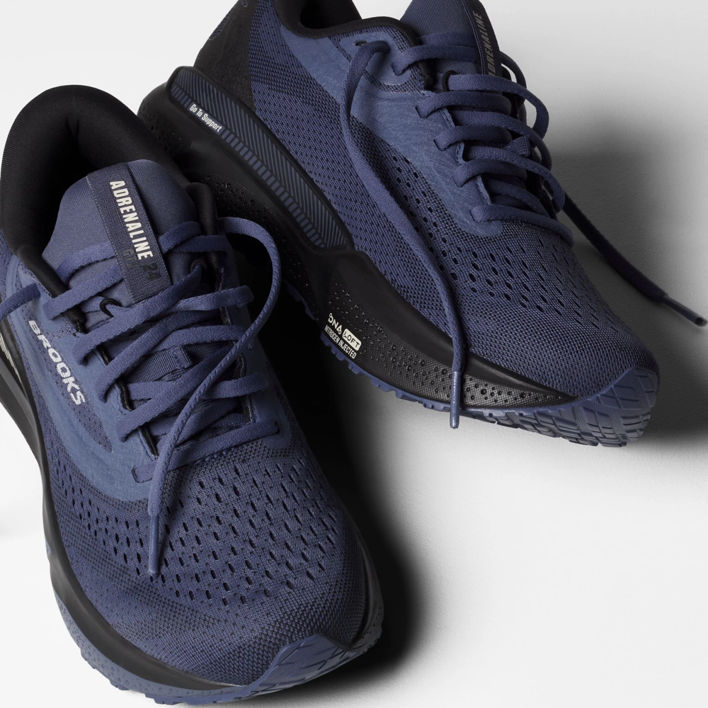 Brooks Women's Adrenaline GTS 24 GTX Waterproof Sneaker in Black/Nightshadow/Coconut Best Gum Sole Shoes For Badminton