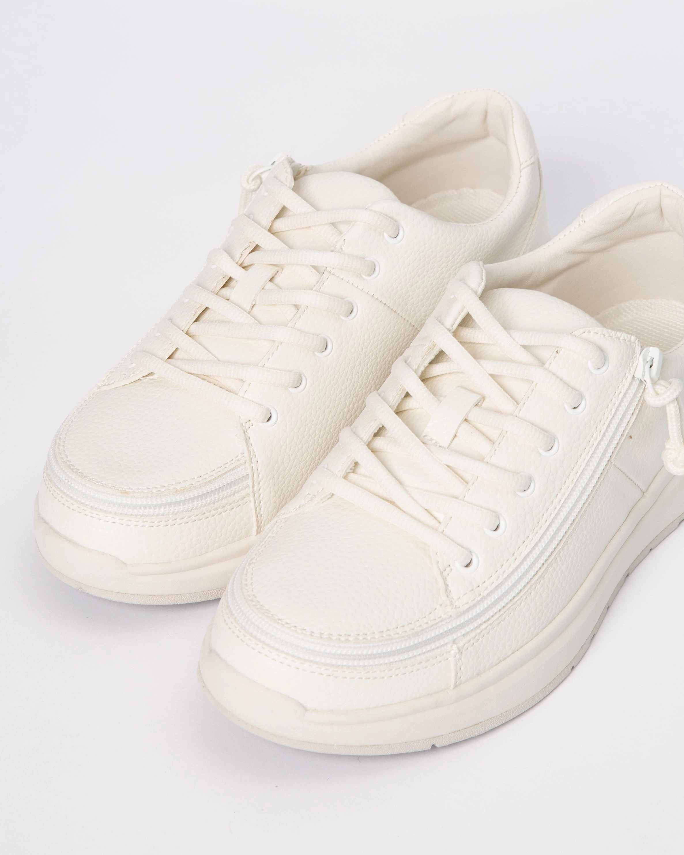 Comfort Sneaker (Women) - White Faux Leather Derby Shoes Uk