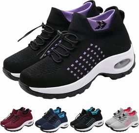 Foot Locker Sneakers Comfort Wear Orthowear Shoes for Women Plantar Fasciitis Ortho Stretch Cushion Shoes for Women, Comfortable Orthopedic Walking Sneakers Nurse Shoe Mesh Breathable Diabetic Shoe