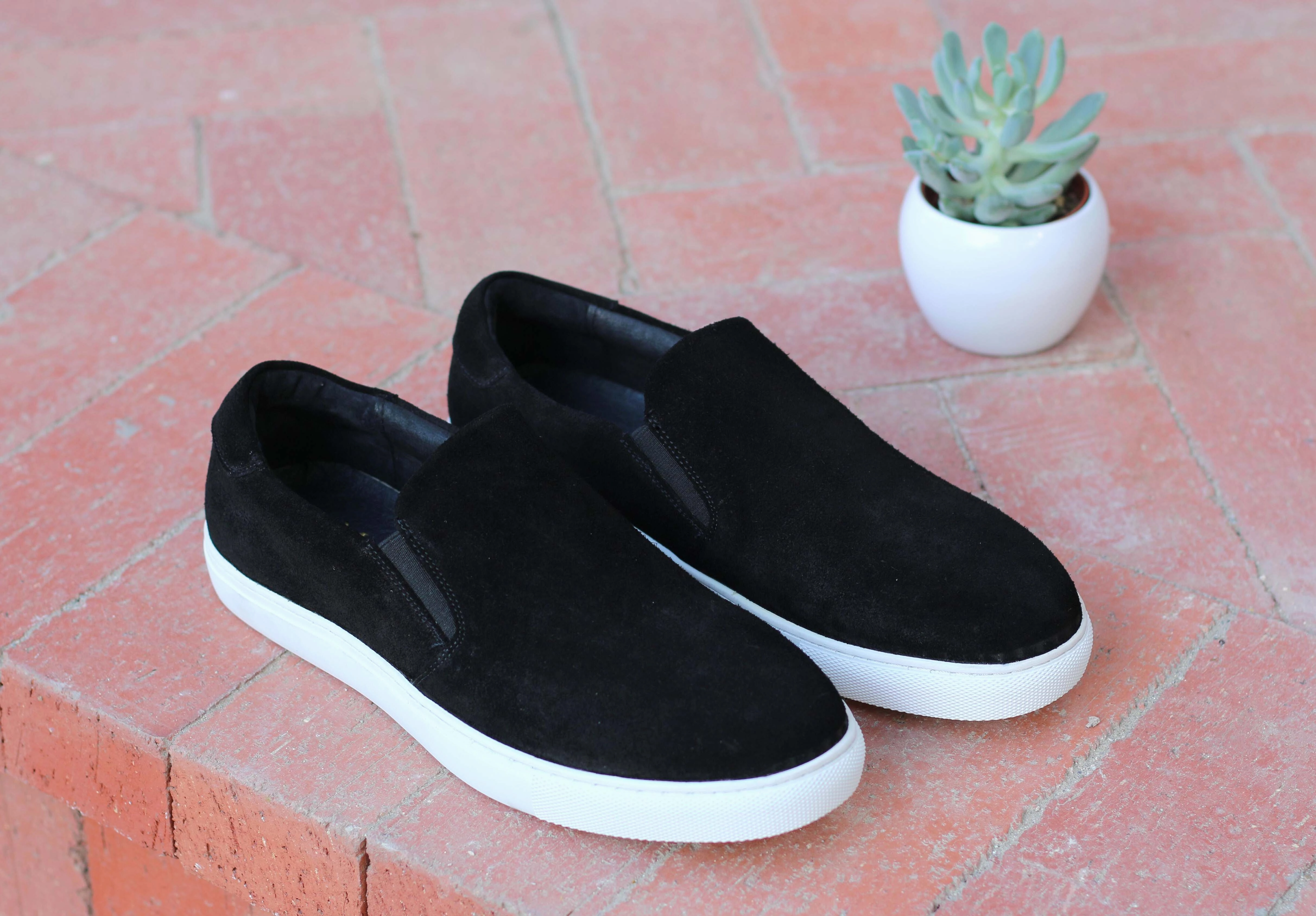 Womens Slip On Vans Black > Slip On Carrucci by Maurice Suede Slip-On Sneaker Black