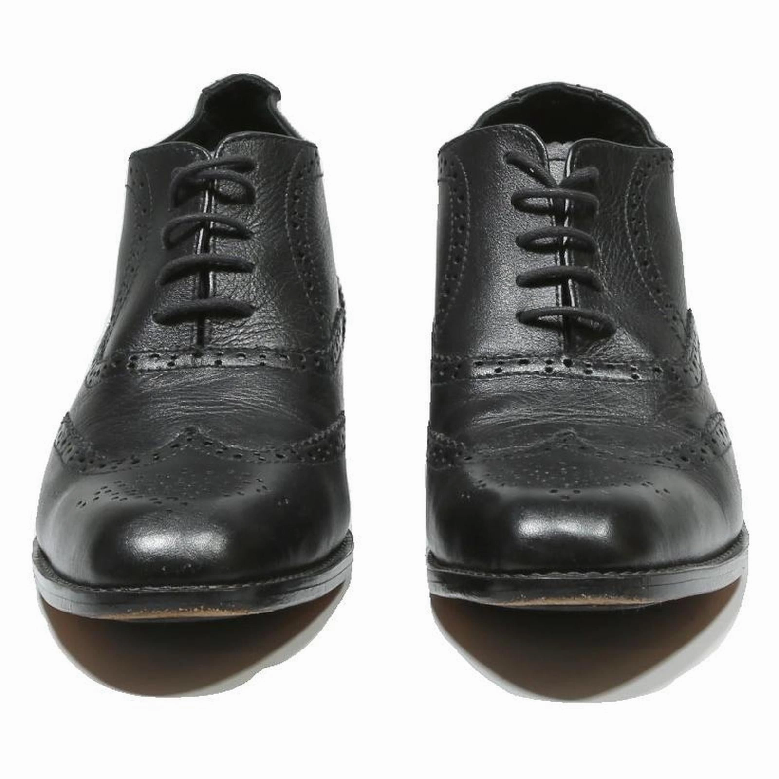 HANDMADE Brogue Mens Leather Black Ankle Boots UK 9.5 Classic Formal Dress Crocs Winter Boots