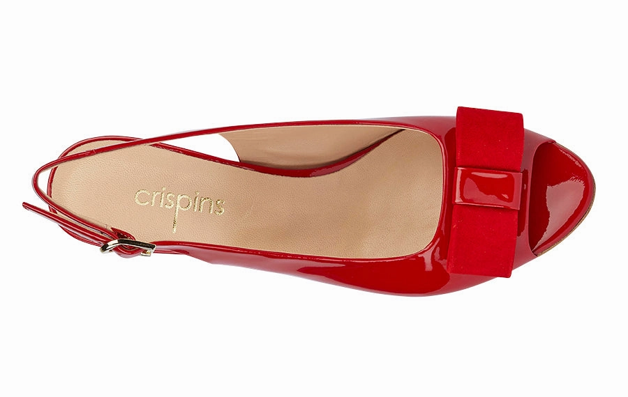 Mdf Tulip Red Dress Shoes With Gold
