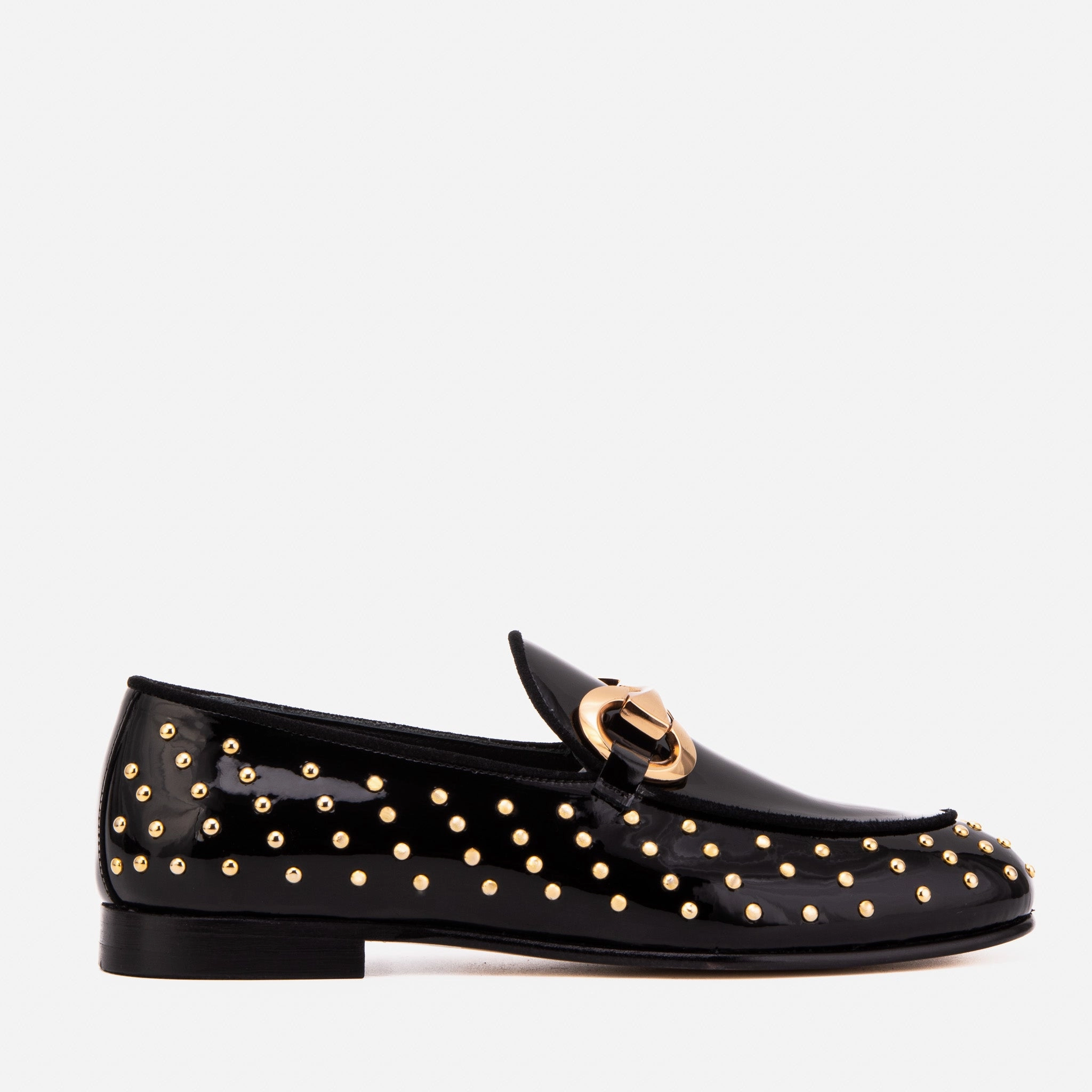 Chuncky Loafers The Jupiter  Shoe Black Spike Leather  Bit Dress Loafer Limited Edition Women  Shoe