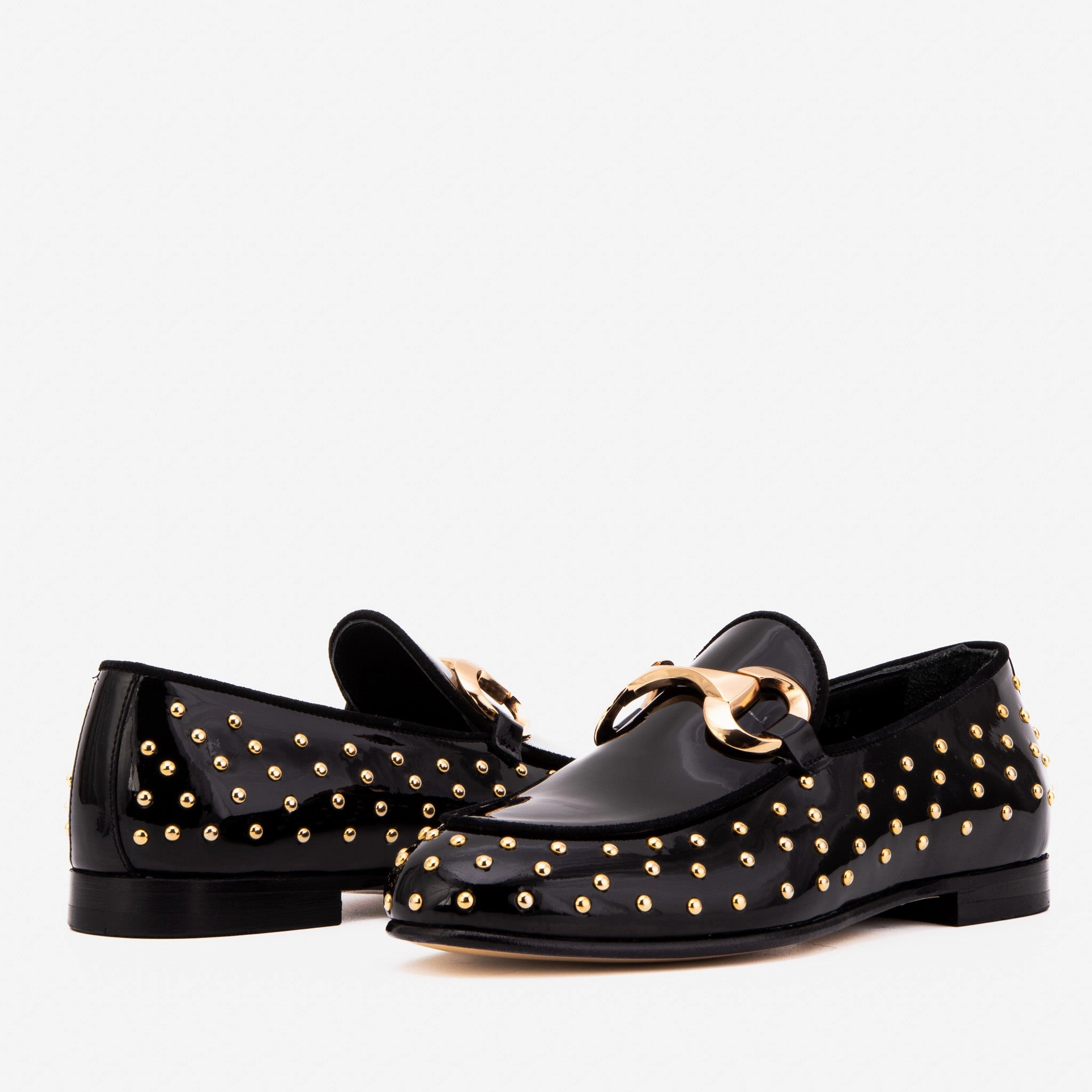 Flag Ltd Loafers The Jupiter  Shoe Black Spike Leather  Bit Dress Loafer Limited Edition Women  Shoe