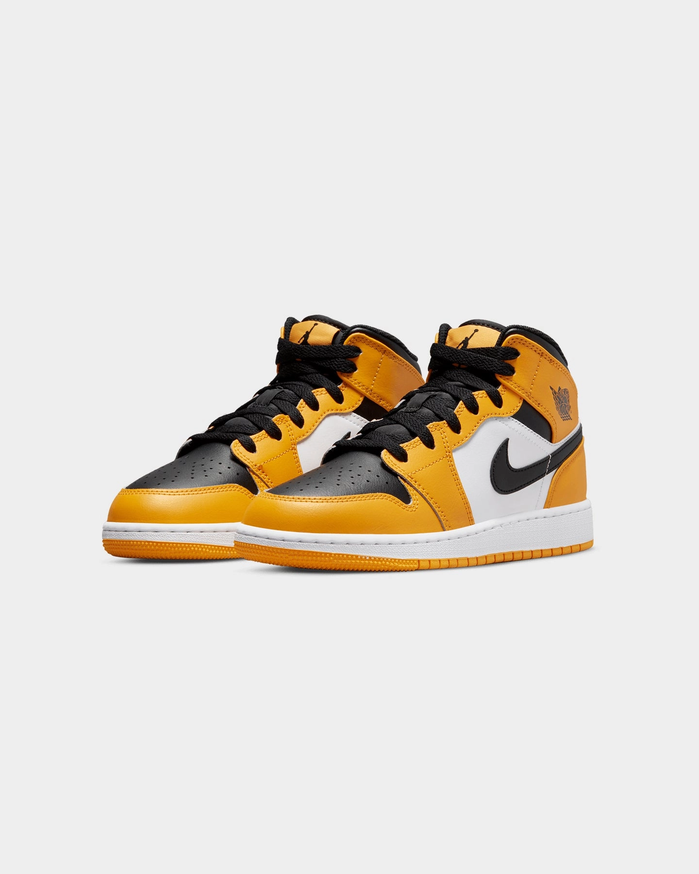 Jordan Kids' Air Jordan 1 Mid (GS) Taxi/Black Nike Shoes For The Summer