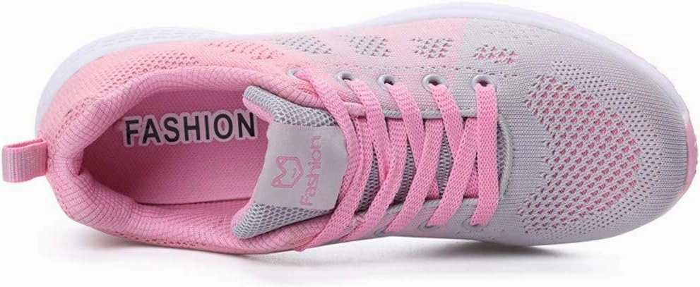 Orthopedic Tennis Shoes for Women Mesh Lace-Up Casual Sneakers Wide Width Running Shoes Comfortable Non Slip Cushion Sneakers Off White Low Vulcanized Sneakers