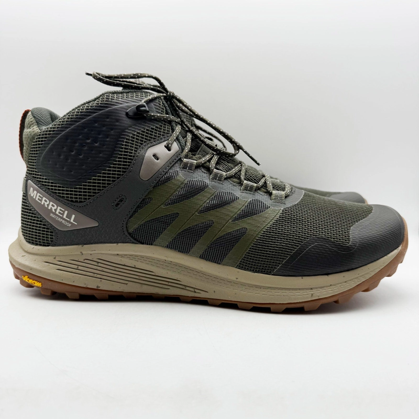 Best Goretex Hiking Shoes Merrell Mens Nova 3 Mid Hiking Sneakers US 15 Green GORE-TEX Waterproof NIB