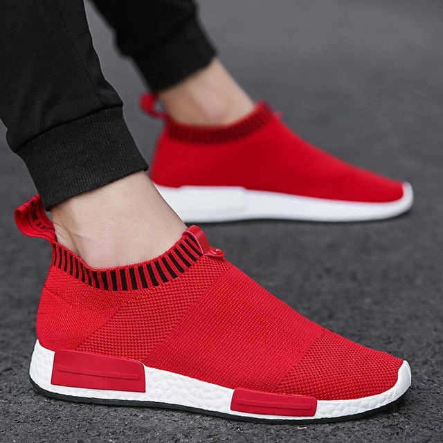Soccer Cleat Cleaner Cork Men Shoes  Sneakers Men Breathable Air Mesh Sneakers Slip on Summer Non-leather Casual  Lightweight Sock Shoes Men Sneakers