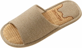 Couple Models Shoes Non Slip Flip Flops Flax Slippers Indoor Bedroom Four Seasons Slippers For Mens Travel Slippers Men Mens Light Weight Work Boots