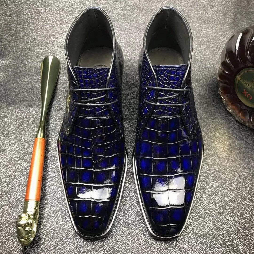 Ski Boots With Warmers Crocodile Shoes Mens  Vintage Crocodile Leather Chukka Boots