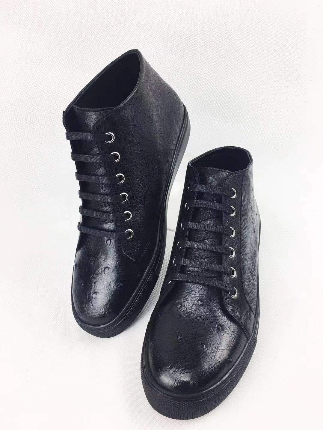 Oxford Jacket Crocodile Shoes Ostrich Leather Mens Pull Up Shoes