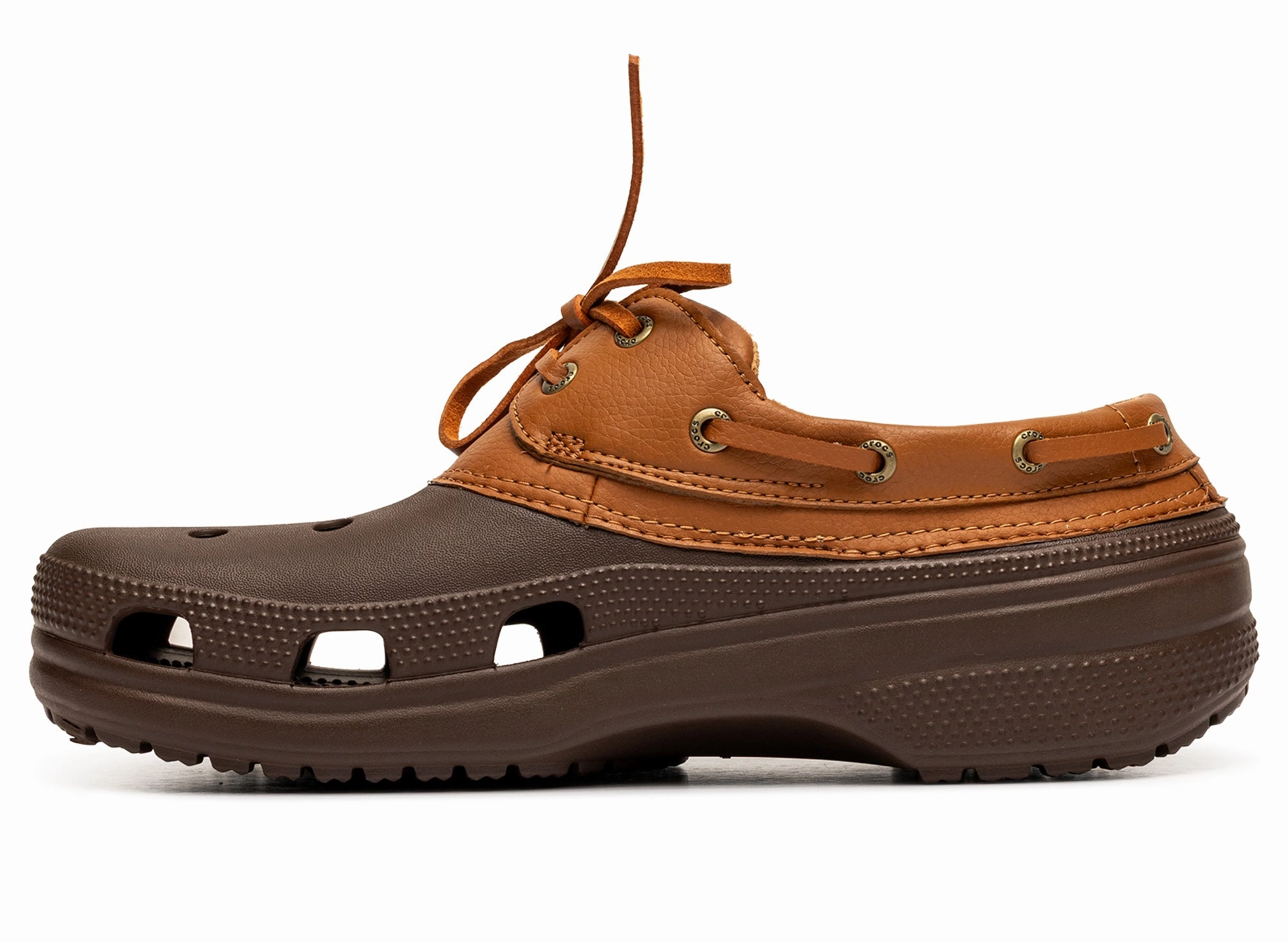 Vse Badminton Crocs Classic Boat Shoe Coffee Cognac