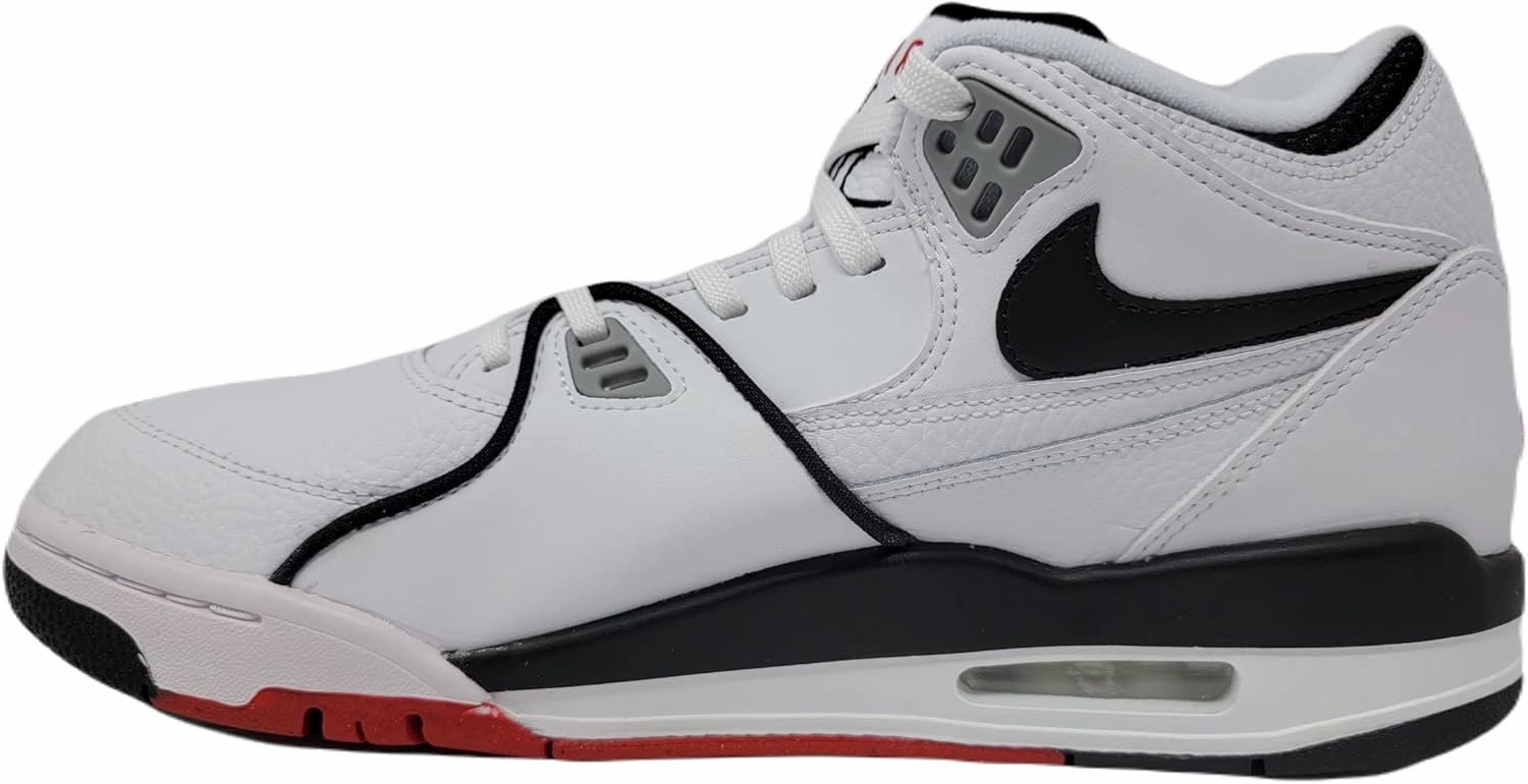 Nike Gp Pro Pickleball Shoes Nike Air Flight 89 Men's Basketball Shoes, White/Black-Lt Smokey Grey, 8 M US