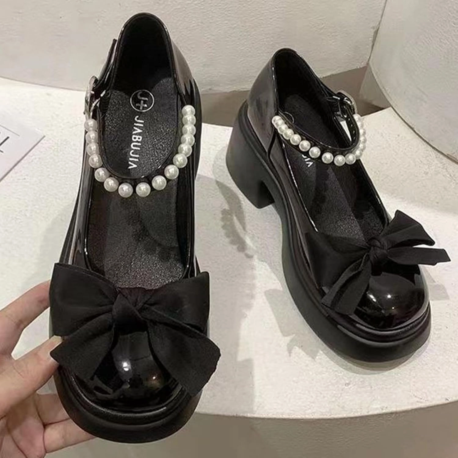 Brown High Heel Boots Cute Sweet Mary Jane Shoes Chunky Low Heel Lolita Wedges T-Straps Oxfords Gothic Punk Platform Round Toe Dress Shoes