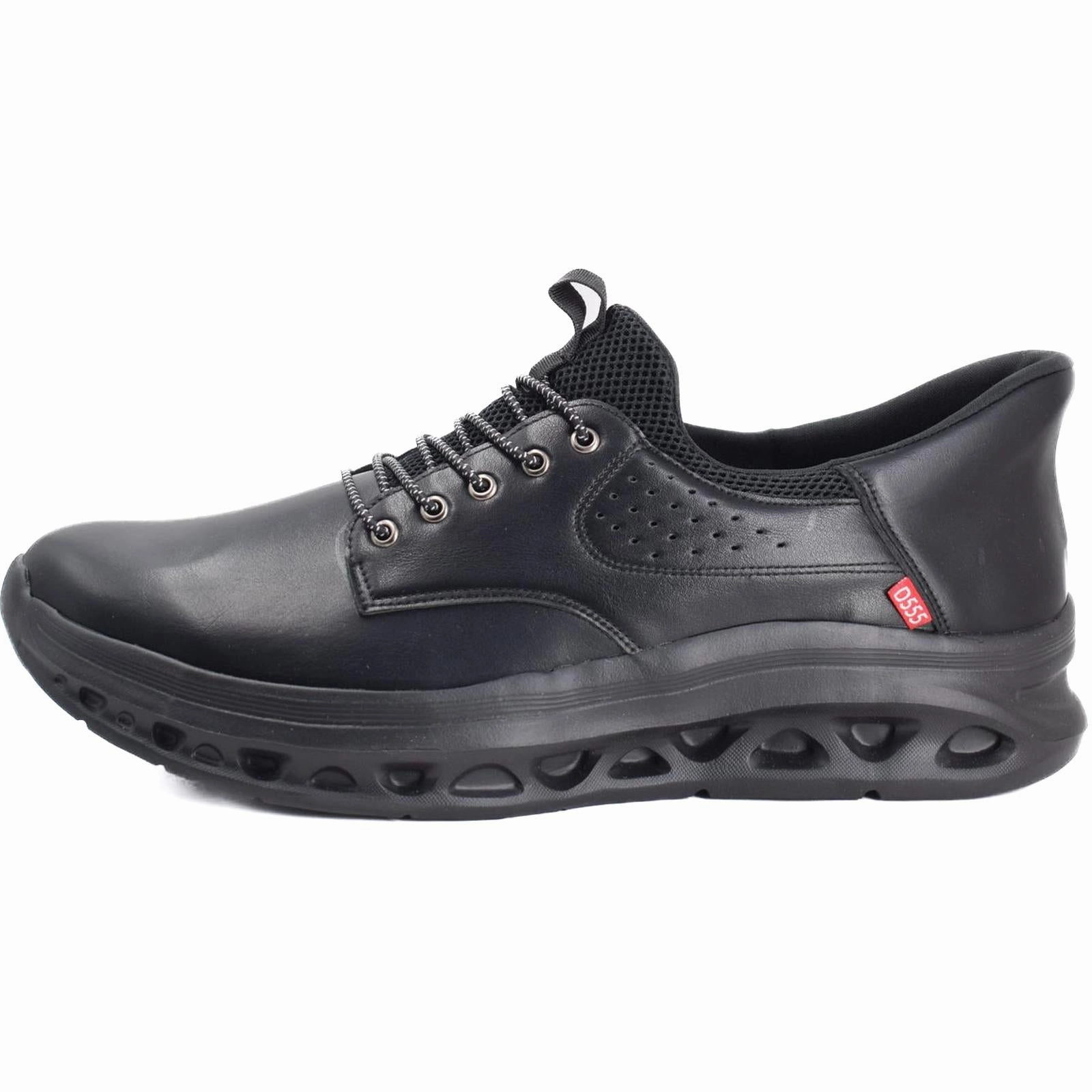 D555 Mens Dartford Big & Tall Wide Fit Slip On Shoes Retro Oxford Heels