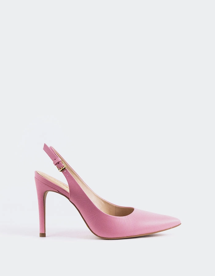 Morisha Pink Leather High Heels Footwear